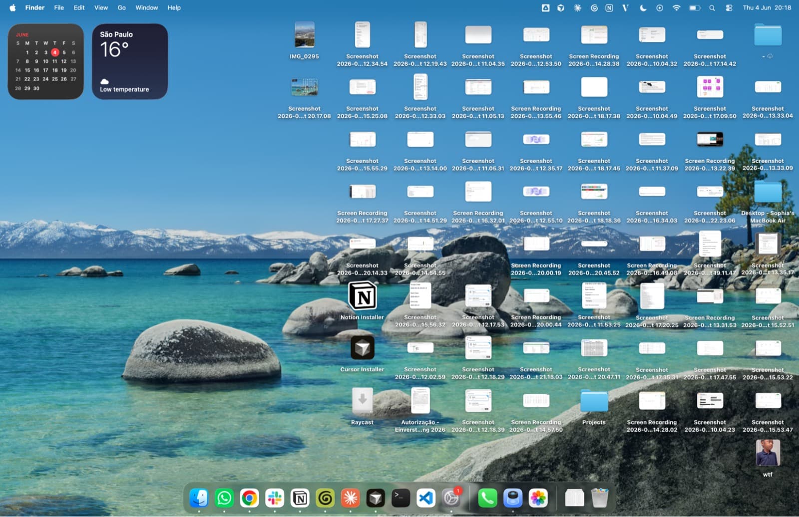 Sophia's desktop